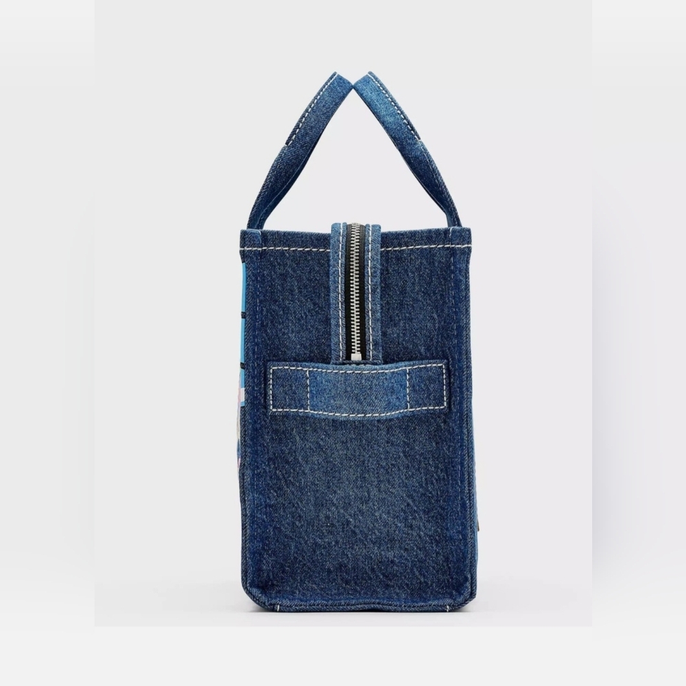 AUTHENTIC Marc Jacobs X Hattie Stewart Denim The Tote Bag -Medium - Picture 4 of 8